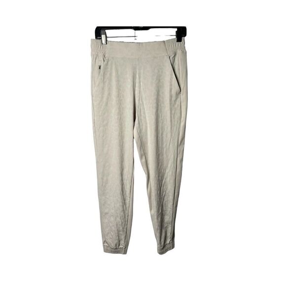 Athleta Jogger Women’s Size 16 Cream Pant Brooklyn Textured Athletic Stretch - Picture 1 of 5